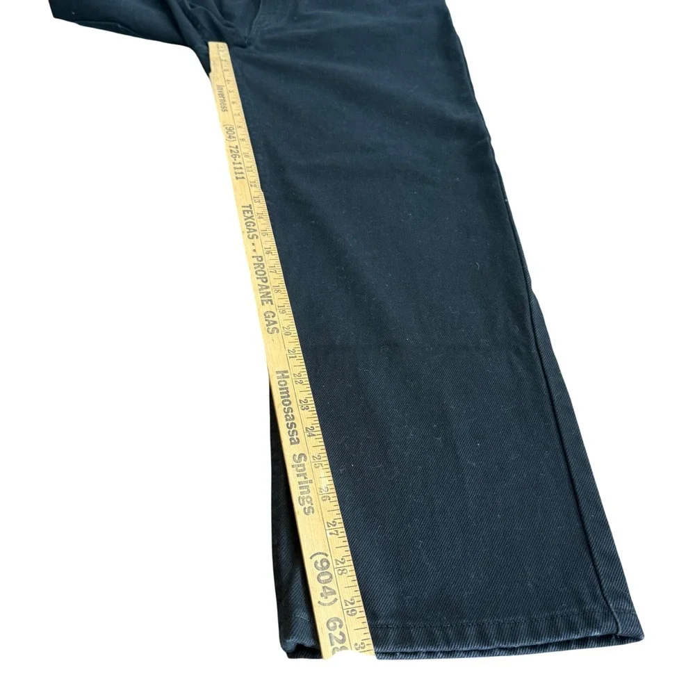 George‎ Mens Black Regular Fit Jeans 38x30 Cotton Straight Leg Pants
